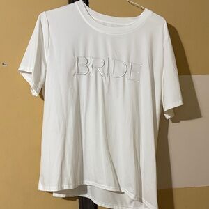 SHEIN White Bride Short Sleeve Tee